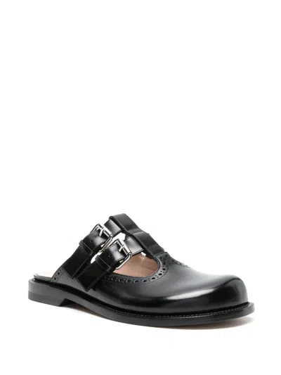 Loewe Campo Leather Mary Jane Mules