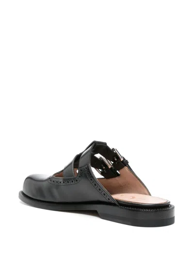 Loewe Campo Leather Mary Jane Mules