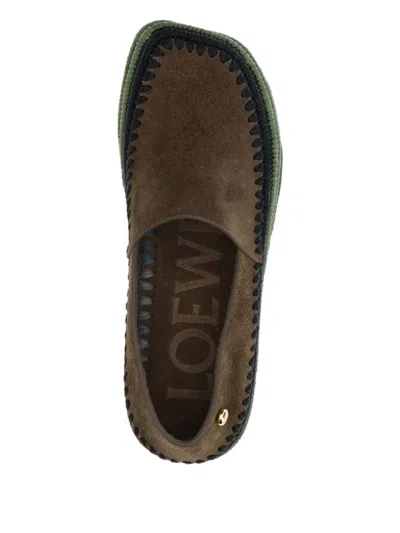 Loewe Rio Suede Espadrilles In Brown