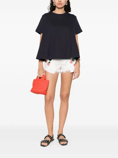 Loewe Cotton Crew Neck T-shirt With Flared Hem In Black