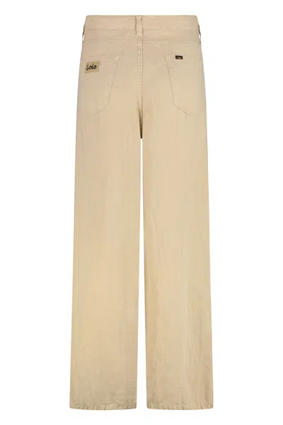 Lois Marlene Linen Trousers In Pink