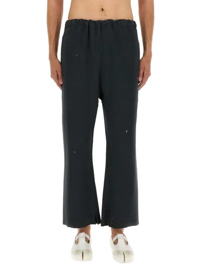 Maison Margiela Black Cotton Trousers In Black