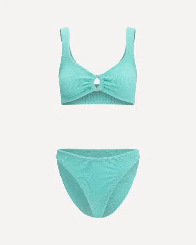 Hunza G Julia Bikini Crinkle Detail In Blue