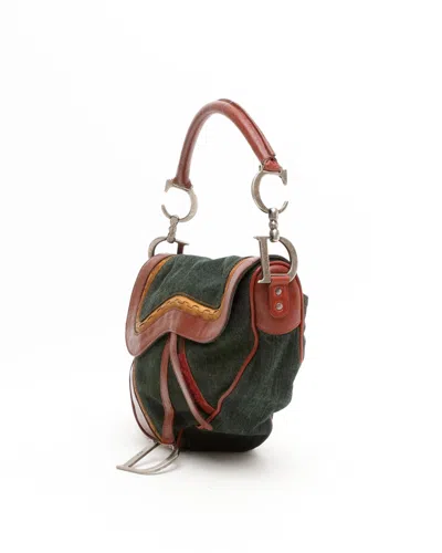 Dior Christian  Denim Saddle Bag