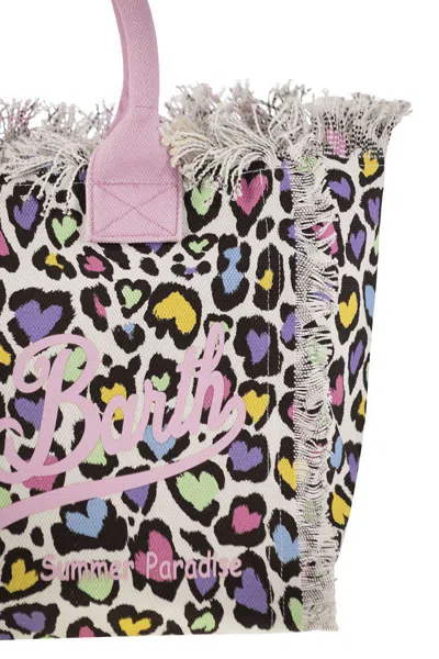 Mc2 Saint Barth Vanity - Canvas Bag With Heart Print