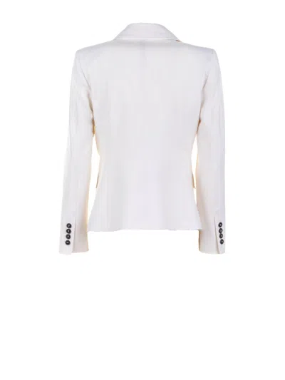 Marella White Single Breasted Jacket In White