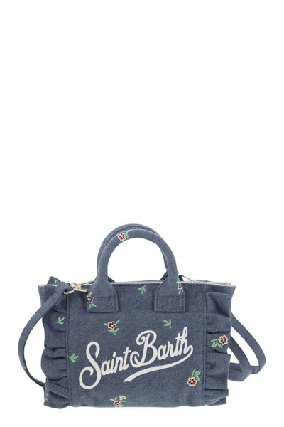 Mc2 Saint Barth Vanity Mini Volant - Denim Handbag