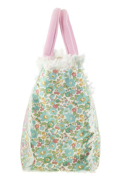 Mc2 Saint Barth Vanity - Canvas Bag With Floral Print