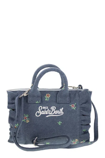 Mc2 Saint Barth Vanity Mini Volant - Denim Handbag