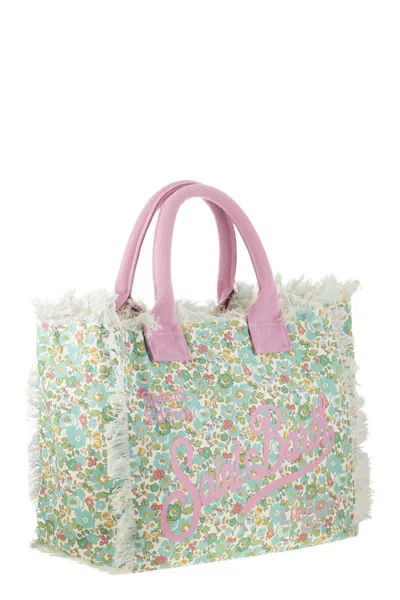 Mc2 Saint Barth Vanity - Canvas Bag With Floral Print