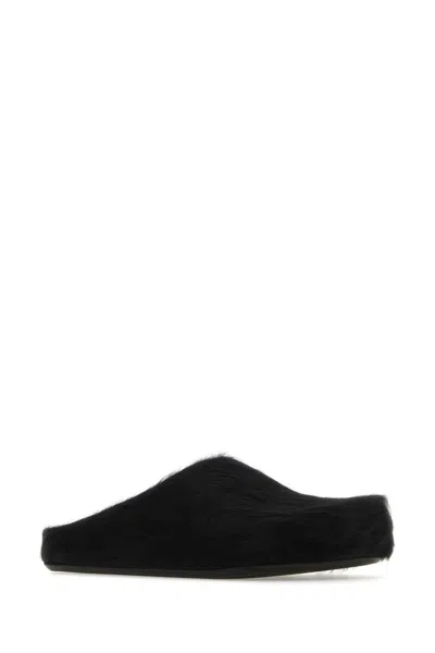 Marni Long-hair Calfskin Fussbett Sabot