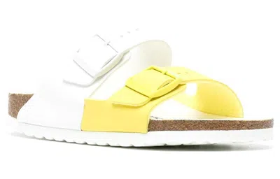 Birkenstock (wmns)  Arizona Split Birko Flor Narrow Fit Sandals 'white Lime Sour '