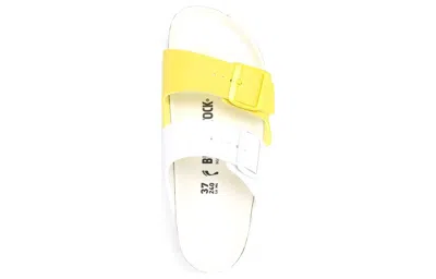 Birkenstock (wmns)  Arizona Split Birko Flor Narrow Fit Sandals 'white Lime Sour '