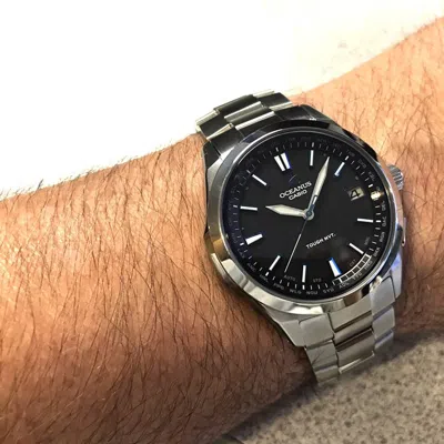 Casio Stainless Steel Strap Dark Blue Analog