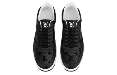 Pre-owned Louis Vuitton Rivoli Sneakers 'black Monogram With White'