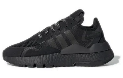 Adidas Originals (gs) Adidas Nite Jogger J 'carbon' In Black