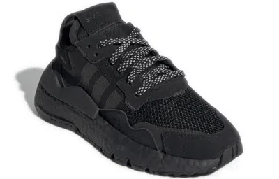 Adidas Originals (gs) Adidas Nite Jogger J 'carbon' In Black