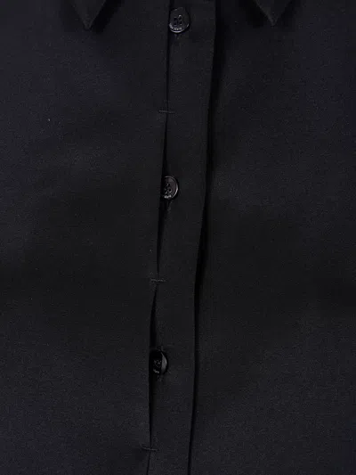 Max Mara Relaxed Fit Black Silk-elastane Blend Shirt