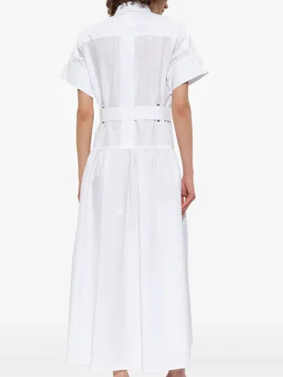 Max Mara Agoraio Cotton Poplin Shirt Dress In White