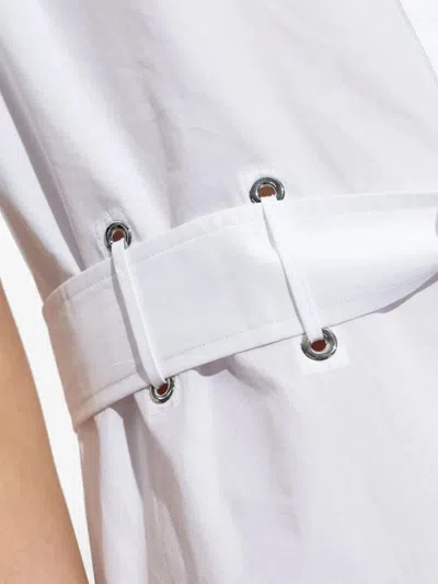 Max Mara Agoraio Cotton Poplin Shirt Dress In White