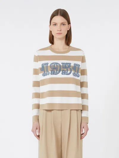 Max Mara Sleeveless Crew Neck Top With Embroidered Detail