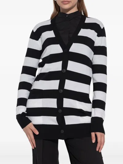 Max Mara Black And White Knitwear In White