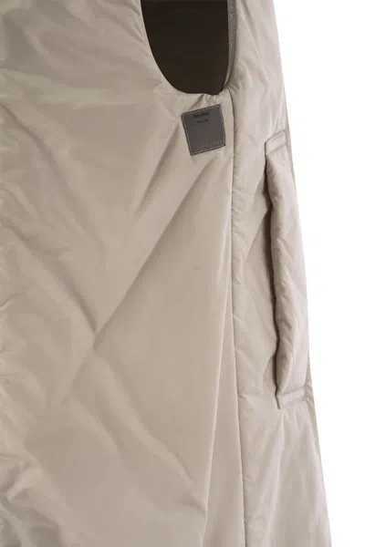 Max Mara The Cube Greengo Sleeveless Puffer Beige In Gray