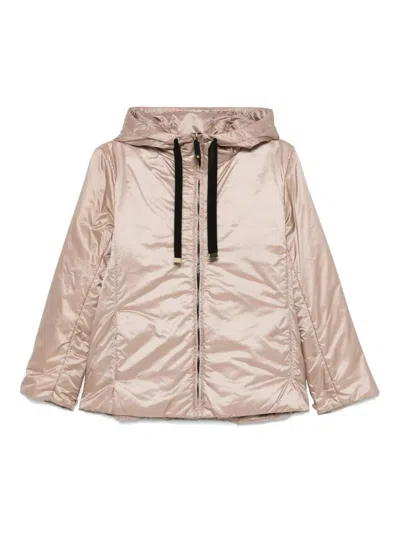 Max Mara The Cube Green Padded Nylon Jacket In Gray