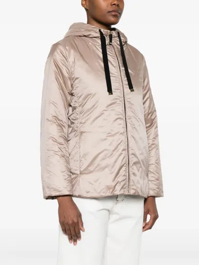 Max Mara The Cube Green Padded Nylon Jacket In Gray
