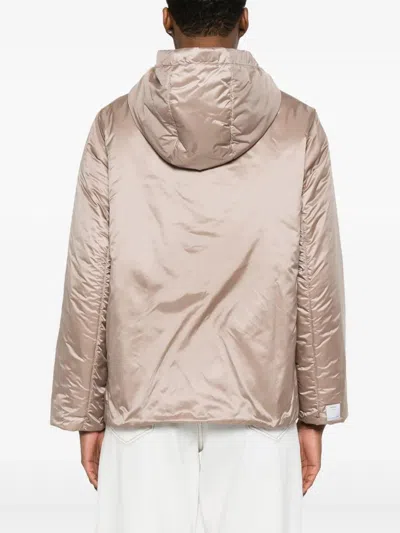 Max Mara The Cube Green Padded Nylon Jacket In Gray
