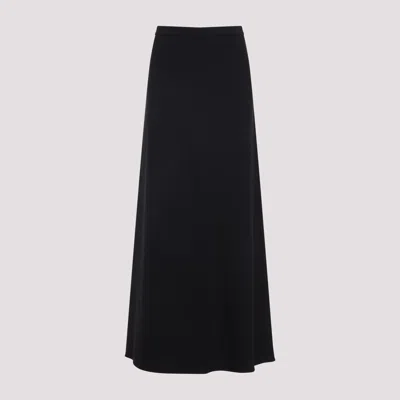 Max Mara Flared Hem Full Length High Waist Skirt In Black