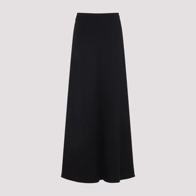 Max Mara Flared Hem Full Length High Waist Skirt In Black