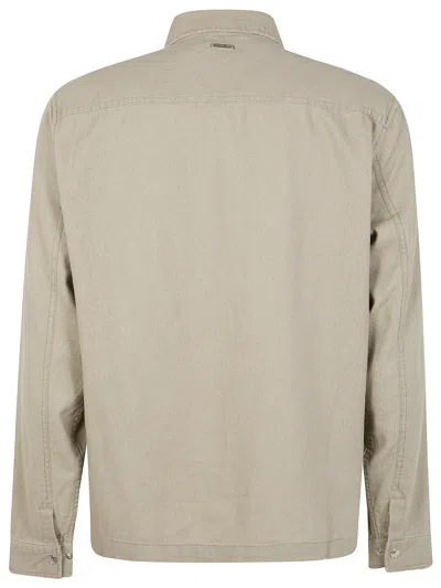 Michael Kors Long Sleeves Linen Cotton Jacket In Neutral