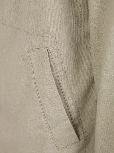 Michael Kors Long Sleeves Linen Cotton Jacket In Neutral