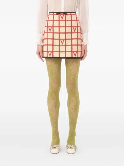 Valentino Grid-patterned Mini Skirt