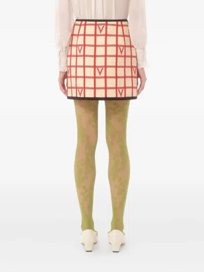 Valentino Grid-patterned Mini Skirt