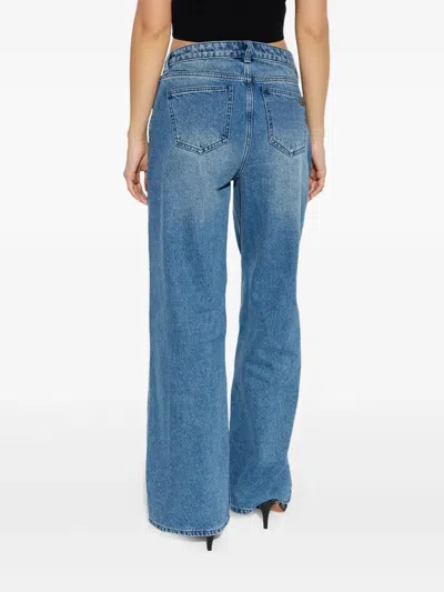 Michael Michael Kors Relaxed Wide Leg Jeans In Blue