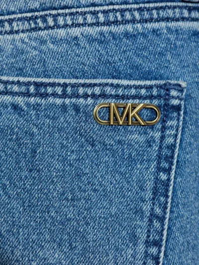 Michael Michael Kors Relaxed Wide Leg Jeans In Blue