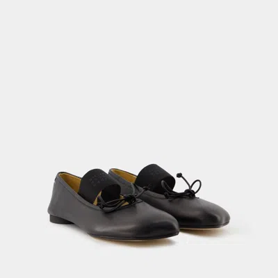 Mm6 Maison Margiela Anatomic Numeric Black Ballet Flats