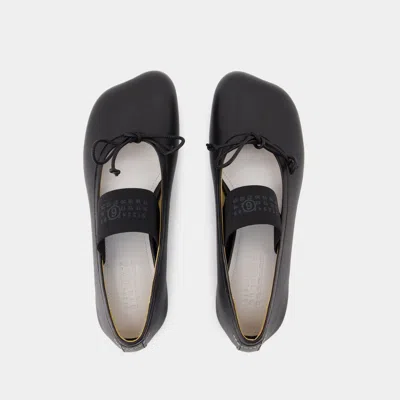 Mm6 Maison Margiela Anatomic Numeric Black Ballet Flats