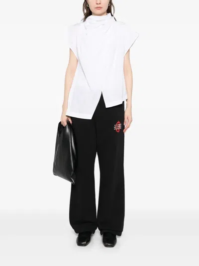 Mm6 Maison Margiela Elasticated Ankle Hems Trousers In Black