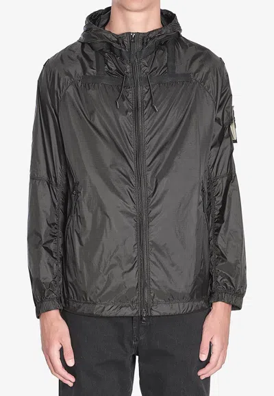 Stone Island Light Hooded Jacket Coats Grey