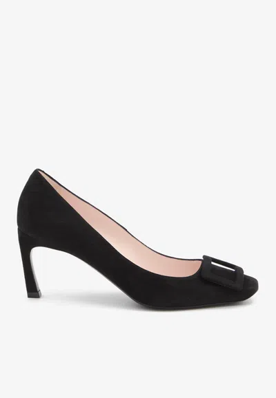 Roger Vivier 70mm Buckle-embellished Suede Pumps
