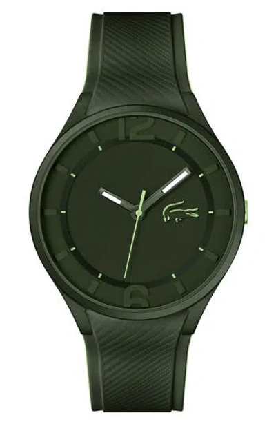 Lacoste Men's Ollie Green Silicone Strap Watch 44mm