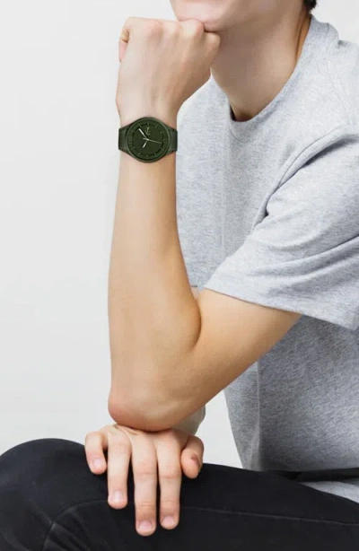 Lacoste Men's Ollie Green Silicone Strap Watch 44mm