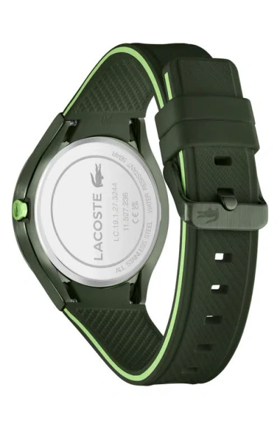 Lacoste Men's Ollie Green Silicone Strap Watch 44mm