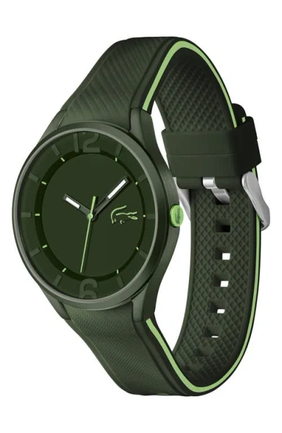 Lacoste Men's Ollie Green Silicone Strap Watch 44mm