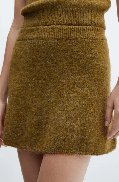 Mango Brushed Knit Miniskirt