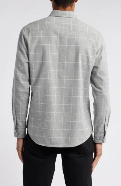 Nordstrom Trim Fit Windowpane Check Flannel Button-down Shirt