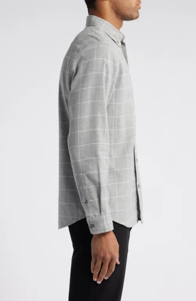 Nordstrom Trim Fit Windowpane Check Flannel Button-down Shirt